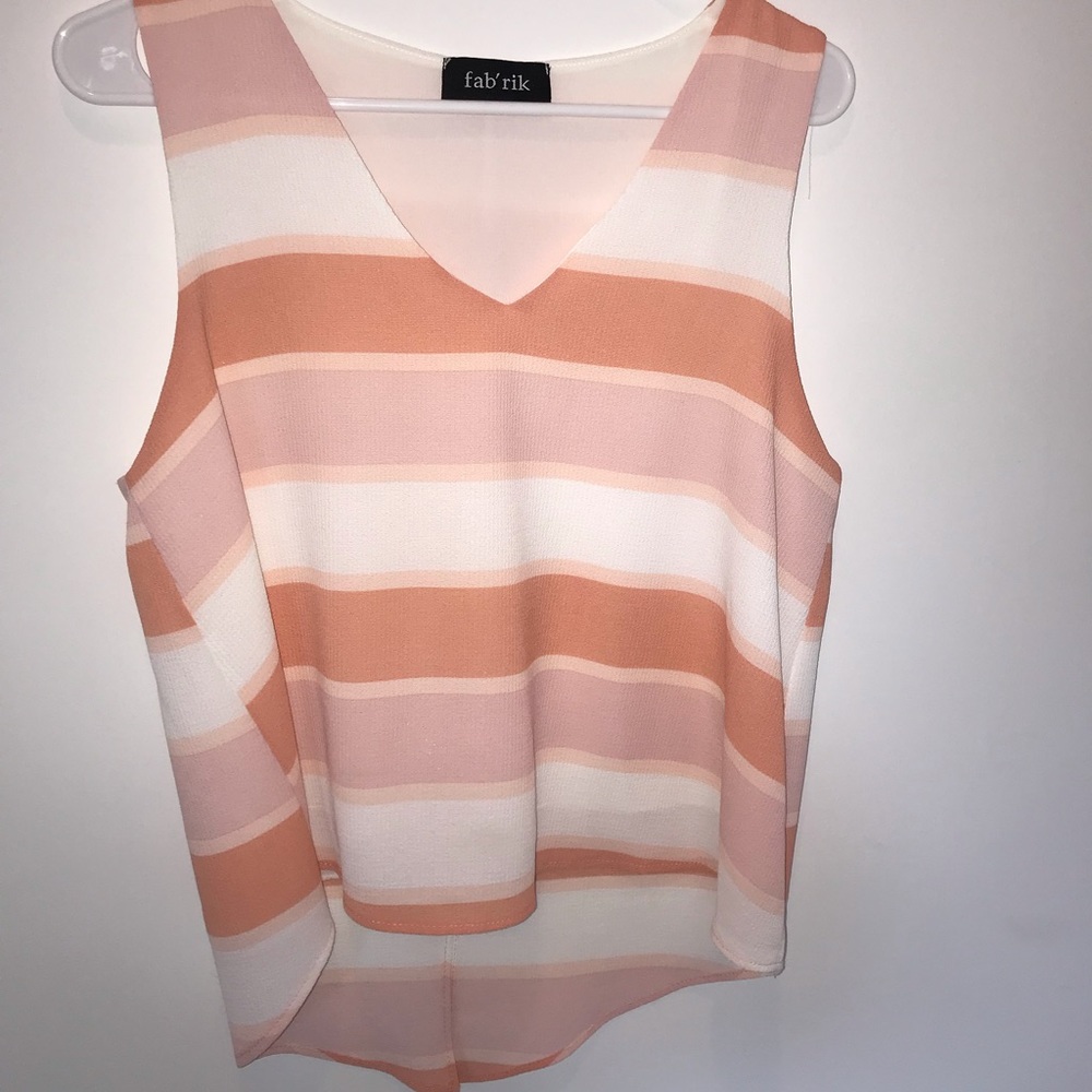 Orange stripe tank top